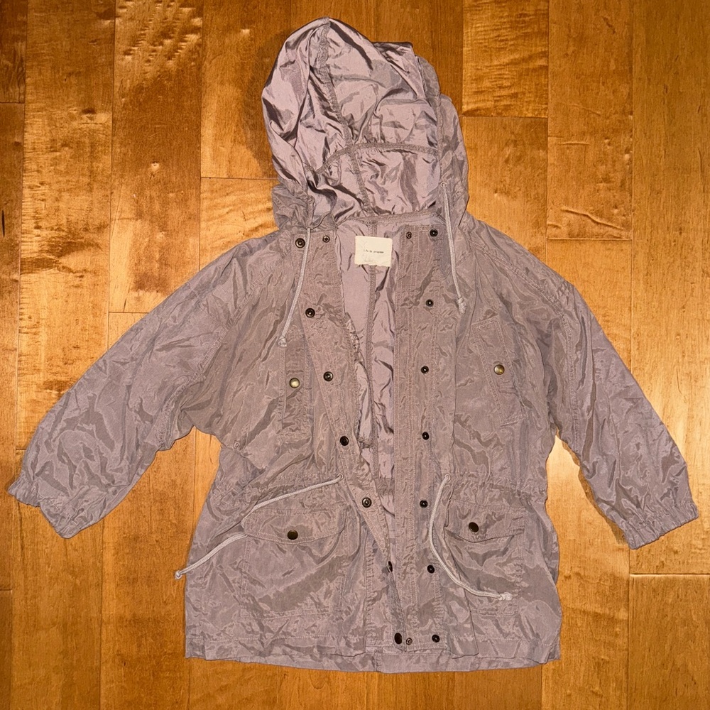 Life in Progress Thin Layering Button Down Jacket w/ Cinched Waist 3/4 Sleeves
